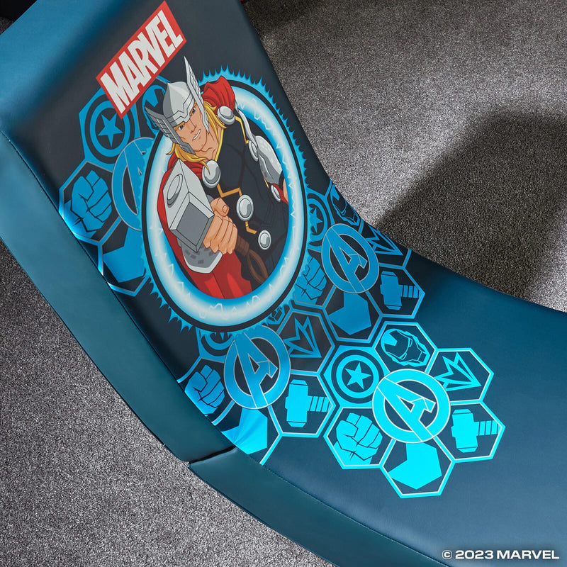 X Rocker Marvel™ Thor Floor Rocker Gaming-Bodensessel für Kinder & Jugendliche - dunkelblau