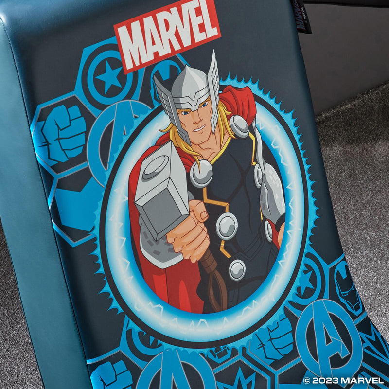 X Rocker Marvel™ Thor Floor Rocker Gaming-Bodensessel für Kinder & Jugendliche - dunkelblau