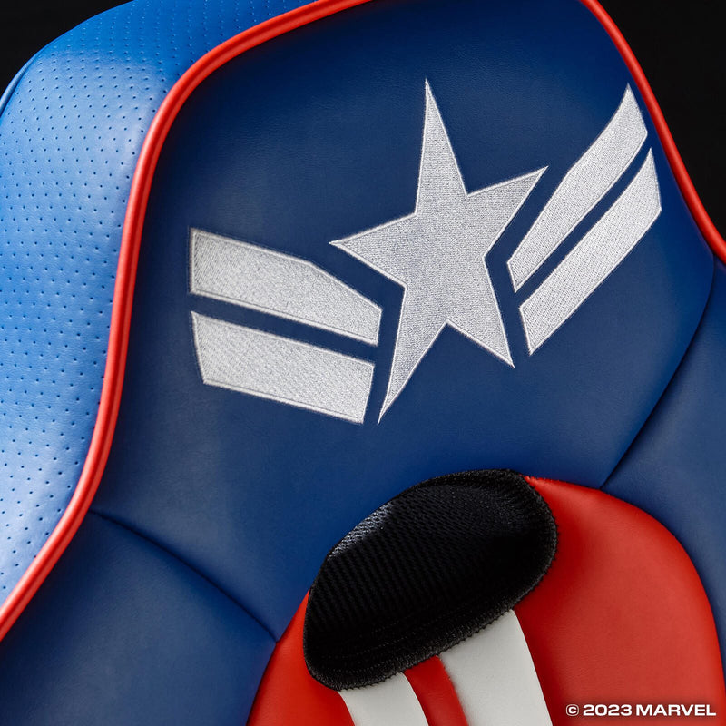 X Rocker Marvel™ Elite 2.1 Gaming-Sessel im Captain America Design - blau/rot