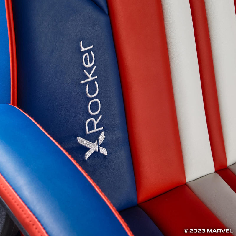 X Rocker Marvel™ Elite 2.1 Gaming-Sessel im Captain America Design - blau/rot