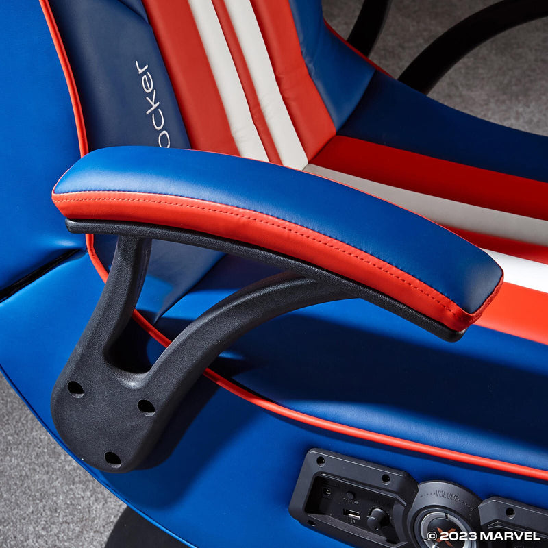 X Rocker Marvel™ Elite 2.1 Gaming-Sessel im Captain America Design - blau/rot