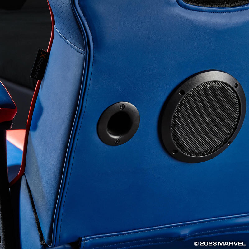 X Rocker Marvel™ Elite 2.1 Gaming-Sessel im Captain America Design - blau/rot