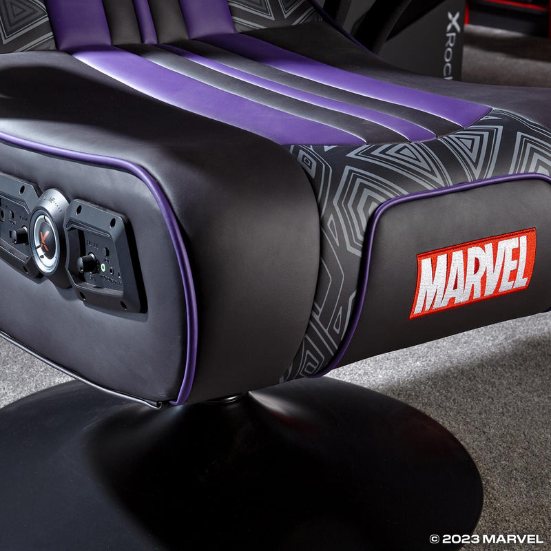 X Rocker Marvel™ Elite 2.1 Gaming-Sessel im Black Panther Design - schwarz/lila