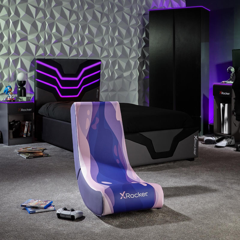 X Rocker Lava Floor Rocker Gaming-Bodensessel für Kinder & Jugendliche - pink