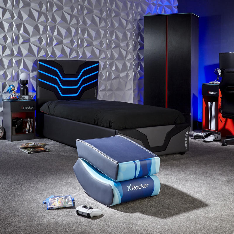 X Rocker Lava Floor Rocker Gaming-Bodensessel für Kinder & Jugendliche - blau