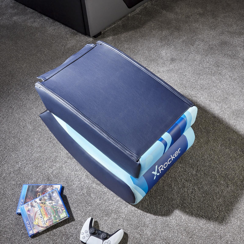 X Rocker Lava Floor Rocker Gaming-Bodensessel für Kinder & Jugendliche - blau