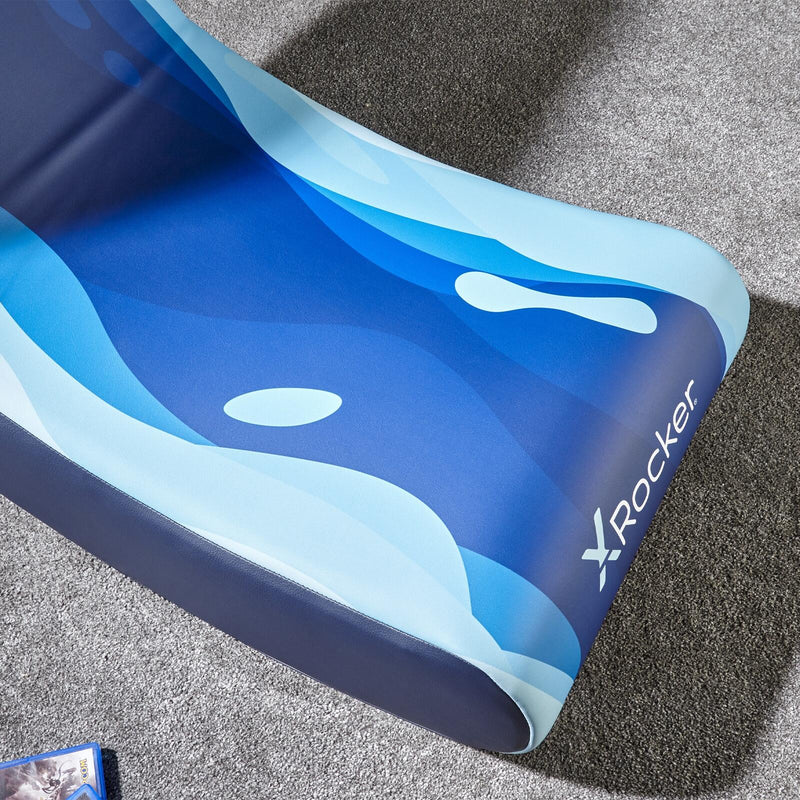 X Rocker Lava Floor Rocker Gaming-Bodensessel für Kinder & Jugendliche - blau