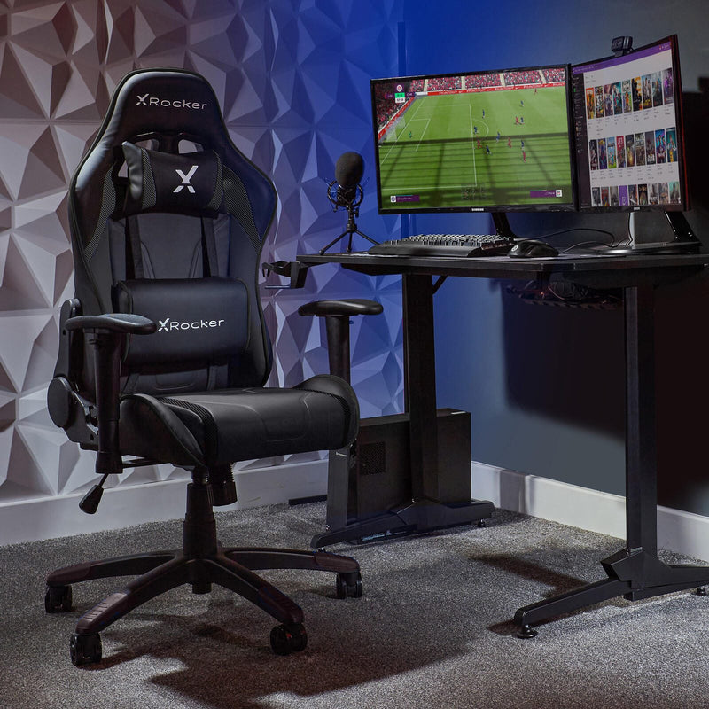 B-WARE X Rocker Agility Compact eSports - Gaming-Bürodrehstuhl für Kinder & Teenager - schwarz