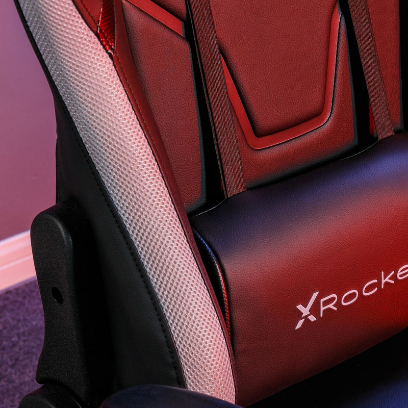 X Rocker Agility Compact eSports - Gaming-Bürodrehstuhl für Kinder & Teenager mit LED-Beleuchtung & App-Steuerung - schw
