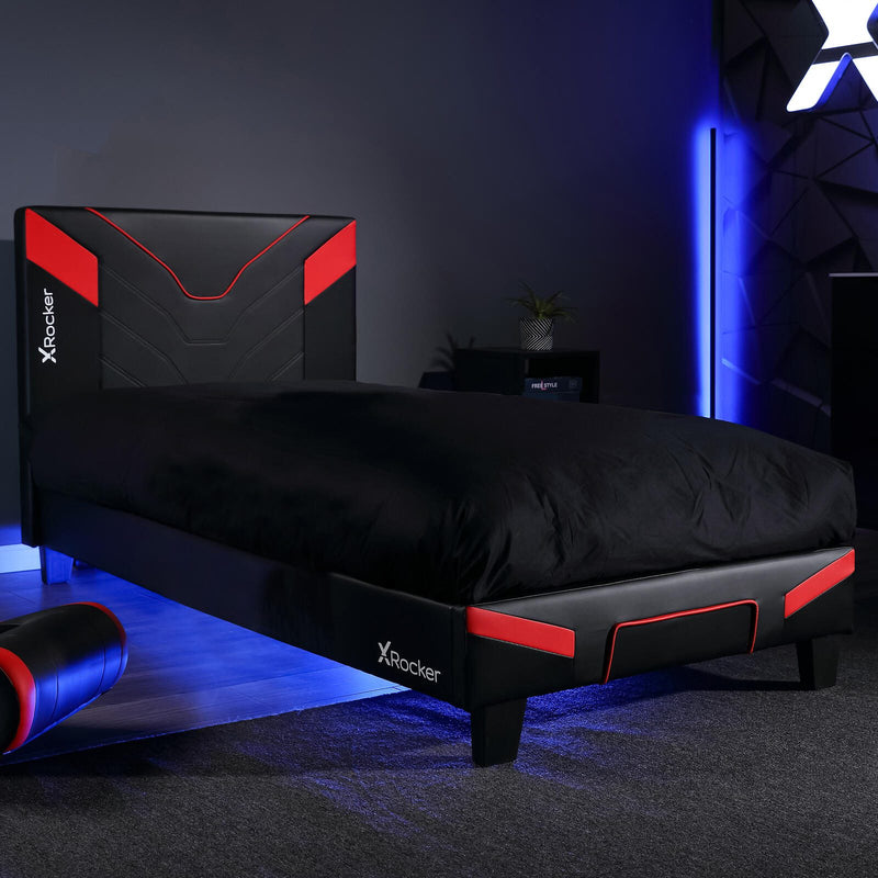X Rocker Cerberus MKII Gaming-Bett für Kinder & Jugendliche - carbon/rot