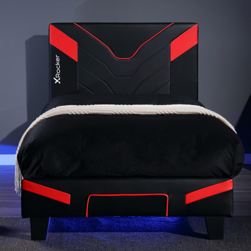 X Rocker Cerberus MKII Gaming-Bett für Kinder & Jugendliche - carbon/rot
