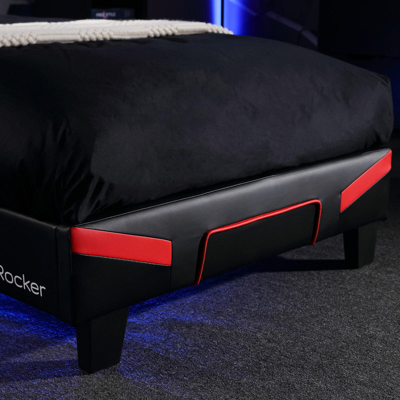 X Rocker Cerberus MKII Gaming-Bett für Kinder & Jugendliche - carbon/rot