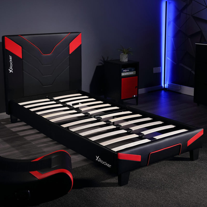 X Rocker Cerberus MKII Gaming-Bett für Kinder & Jugendliche - carbon/rot