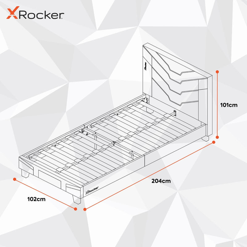 X Rocker Cerberus MKII Gaming-Bett für Kinder & Jugendliche - carbon/rot