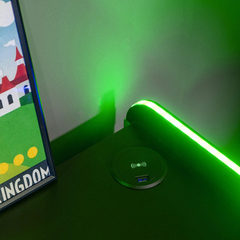 X Rocker Electra Nachttisch - Gaming Nachtschrank mit RGB-Beleuchtung, App-Steuerung & Wireless Charging
