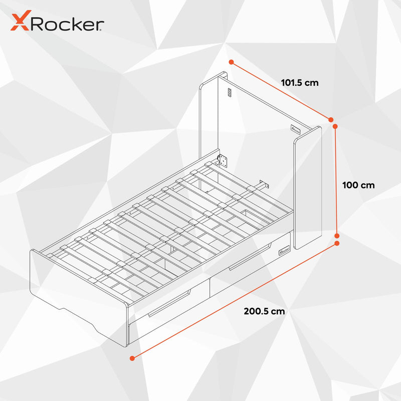 X Rocker Electra Gaming-Bett mit RGB-Beleuchtung - schwarz