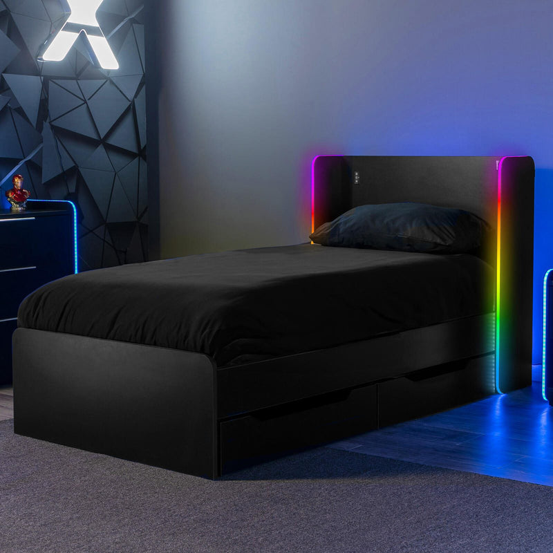 X Rocker Electra Gaming-Bett mit RGB-Beleuchtung - schwarz