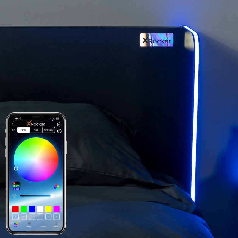 X Rocker Electra Gaming-Bett mit RGB-Beleuchtung - schwarz