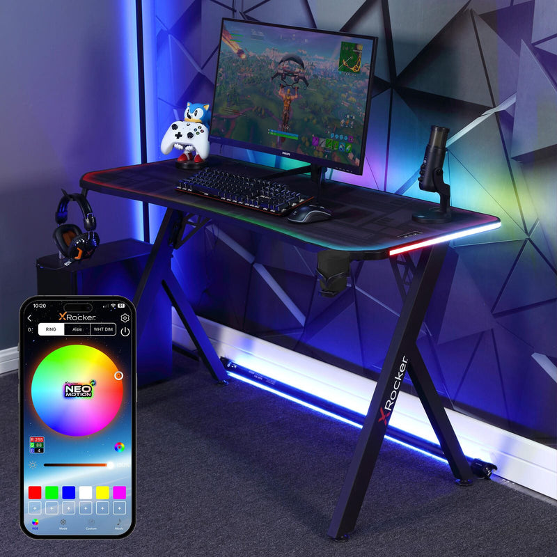 X Rocker Lumio Compact Gaming-Schreibtisch