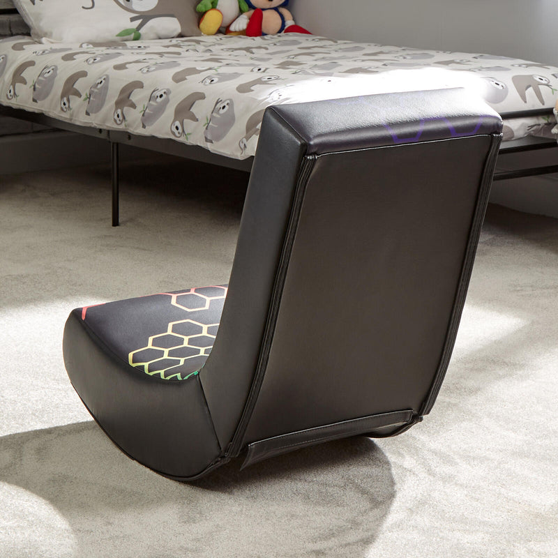 X Rocker Neo Hex Floor Rocker Gaming-Bodensessel für Kinder & Jugendliche - schwarz/neon