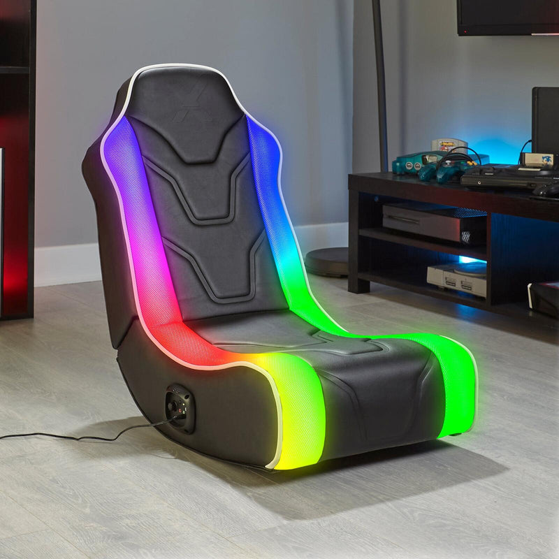 X Rocker Chimera RGB 2.0 Floor Rocker Gaming-Bodensessel für Kinder & Jugendliche mit Audiosystem & RGB-Beleuchtung - sc