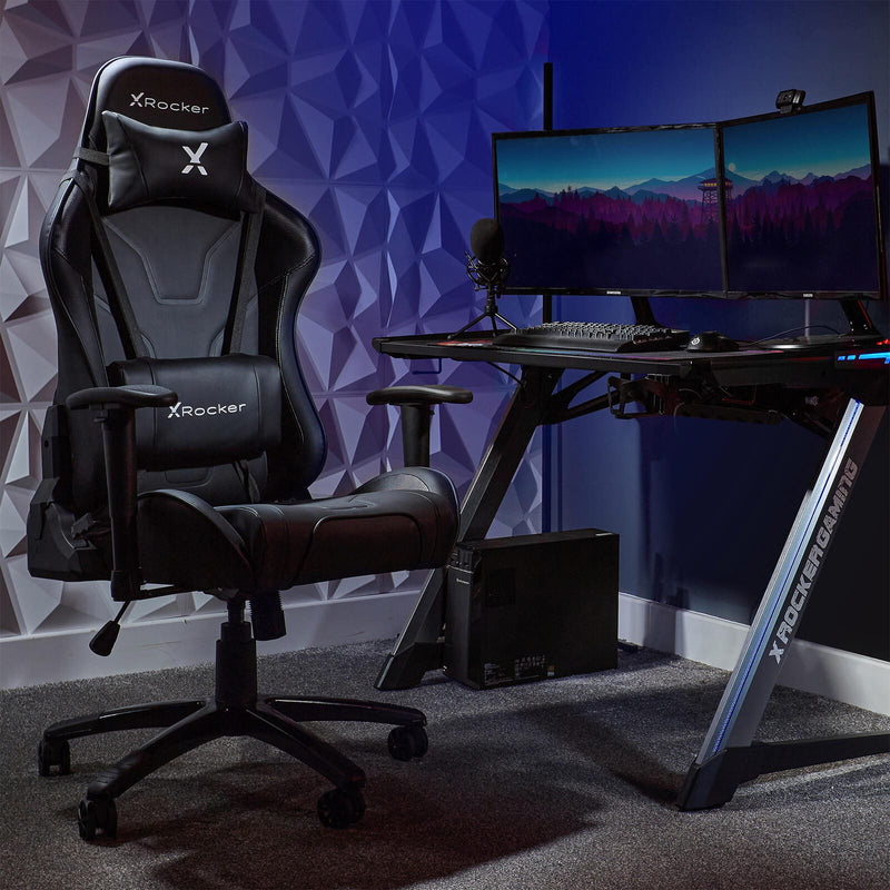 X Rocker Agility eSports Gaming-Bürodrehstuhl - schwarz