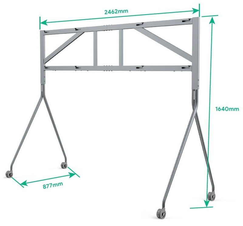 Yealink MB-FloorStand-D652 Dual für MeetingBoard 65, grau-silber