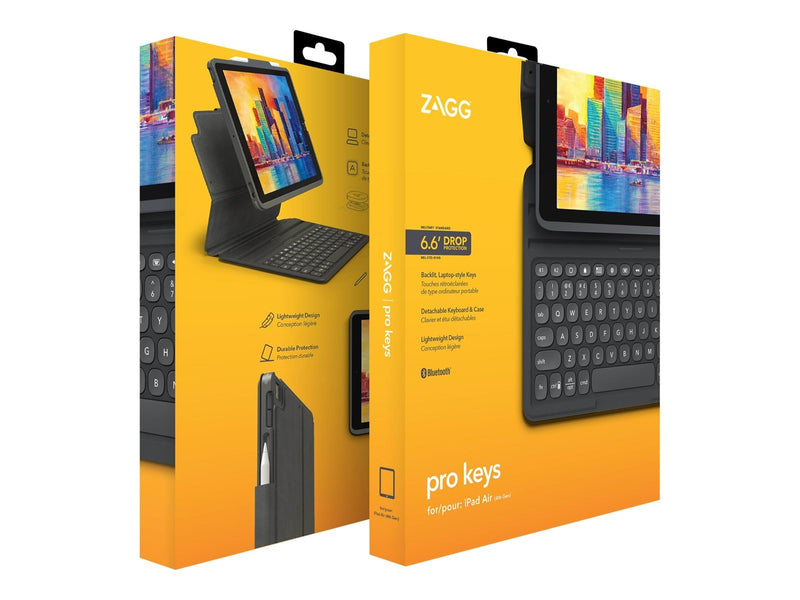 ZAGG Pro Keys - Tastatur & Folio-Set - Nordic ISO - Grau