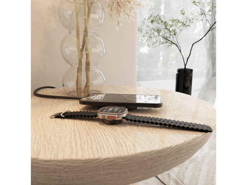 ZENS Charging Cable Pro 2 - Qi2+Watch Wireless Charger - Black