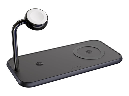 ZENS Dual+Watch Aluminium Magnetic Wireless Charger Black