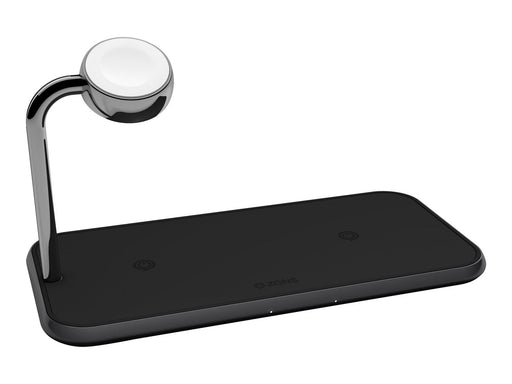 ZENS Dual+Watch Aluminium Wireless Charger Black