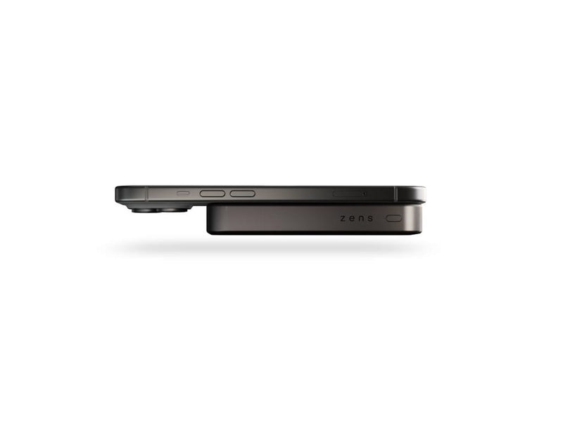 ZENS Slim Qi2 Aluminium Powerbank 10.000 mAh - Black - 10000 mAh
