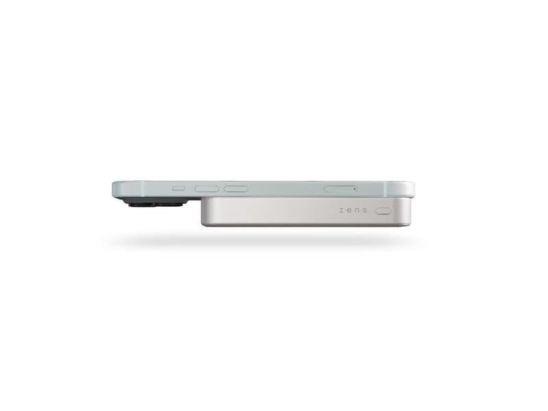ZENS Slim Qi2 Aluminium Powerbank 10.000 mAh - White - 10000 mAh