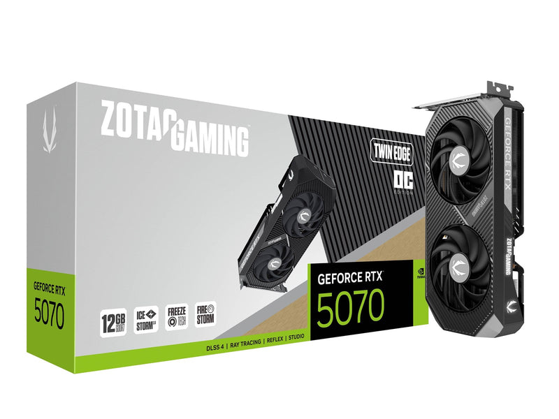 ZOTAC GeForce RTX 5070 Twin Edge OC - 12GB GDDR7 RAM - Grafikkarte