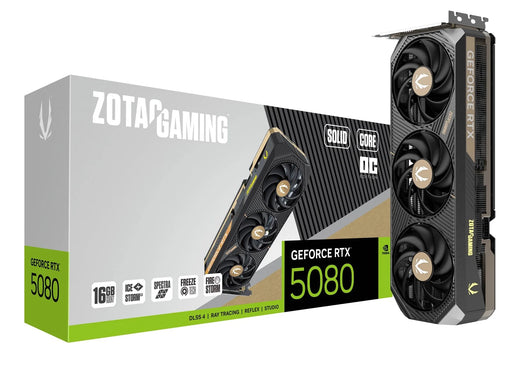 ZOTAC GeForce RTX 5080 Solid Core OC - 16GB GDDR7 RAM - Grafikkarte