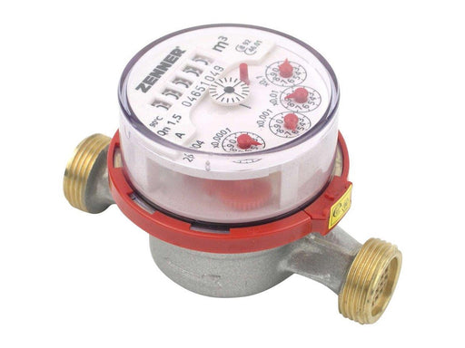 Zenner ETWDI-N Warmwasserzähler 90 °C - 3/4x1/2" - 2,5 m3 - Klasse A