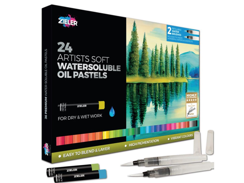 Zieler 24 water-soluble oil pastels