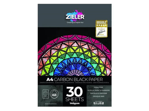 Zieler Black paper pad A4 30 sheets140g