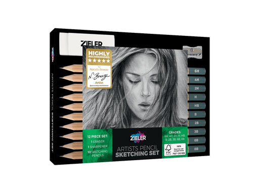 Zieler drawing pencils set with 10 hardnesses