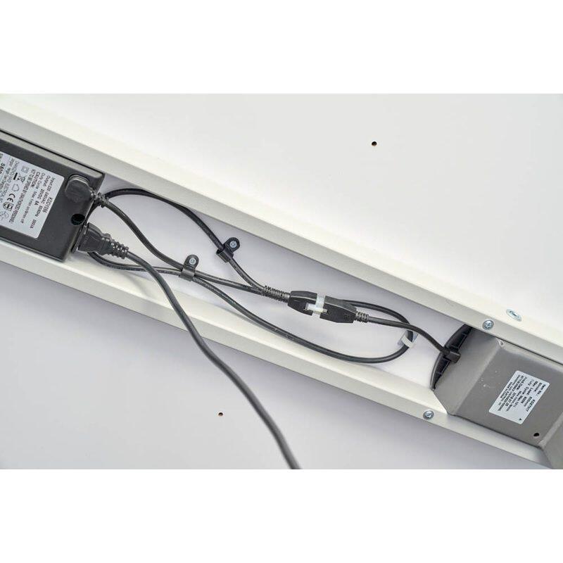HAMMERBACHER XMKA12 höhenverstellbarer Schreibtisch 70,0 - 120,0 cm - elektrisch nussbaum / weiß