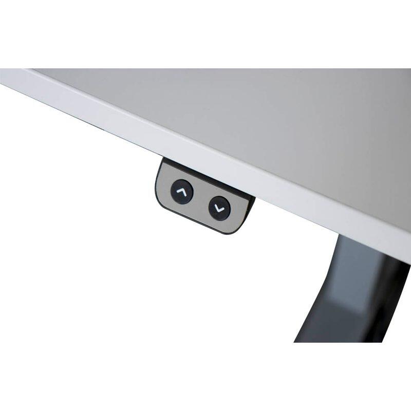 HAMMERBACHER XMKA19 höhenverstellbarer Schreibtisch 70,0 - 120,0 cm - elektrisch weiß / silber