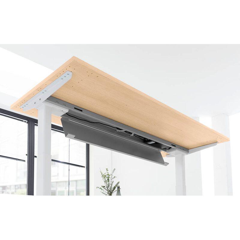HAMMERBACHER XBHM16 höhenverstellbarer Schreibtisch 65,0 - 130,0 cm - elektrisch ahorn / silber