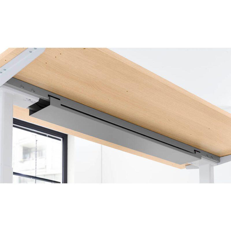 HAMMERBACHER XBHM12 höhenverstellbarer Schreibtisch 65,0 - 130,0 cm - elektrisch asteiche / weiß