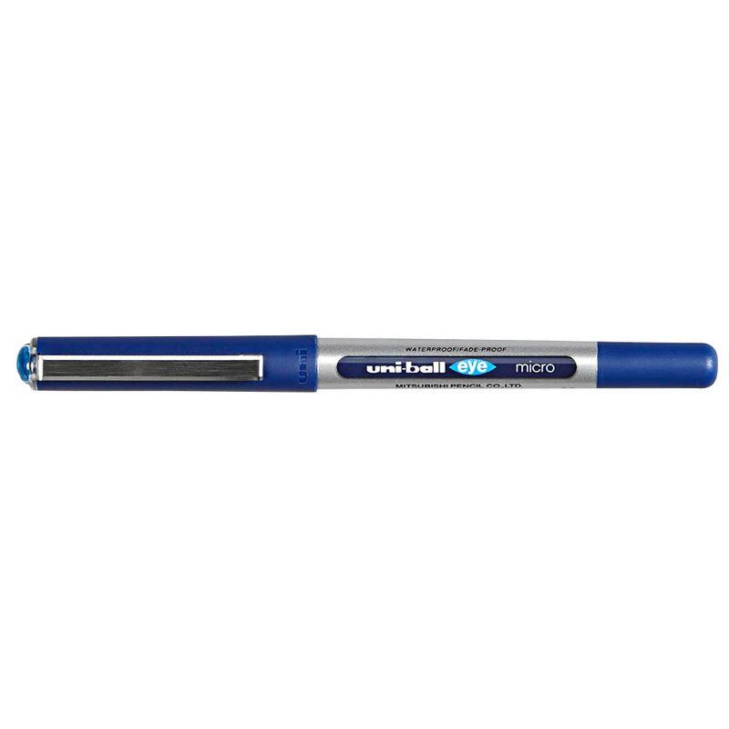 uni-ball eye micro UB-150 Tintenroller silber 0,2 mm, Schreibfarbe: blau, 12 St.