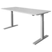 HAMMERBACHER XMKA19 höhenverstellbarer Schreibtisch 70,0 - 120,0 cm - elektrisch lichtgrau / silber