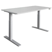HAMMERBACHER XMKA16 höhenverstellbarer Schreibtisch 70,0 - 120,0 cm - elektrisch lichtgrau / silber