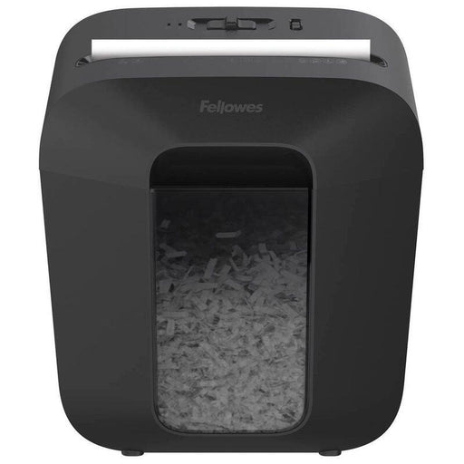 Fellowes Powershred LX25 Aktenvernichter mit Partikelschnitt bis 6 Blatt schwarz