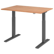 HAMMERBACHER XMKA12 höhenverstellbarer Schreibtisch 70,0 - 120,0 cm - elektrisch nussbaum / grafit