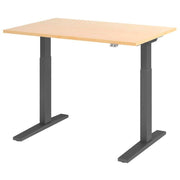 HAMMERBACHER XMKA12 höhenverstellbarer Schreibtisch 70,0 - 120,0 cm - elektrisch ahorn / grafit