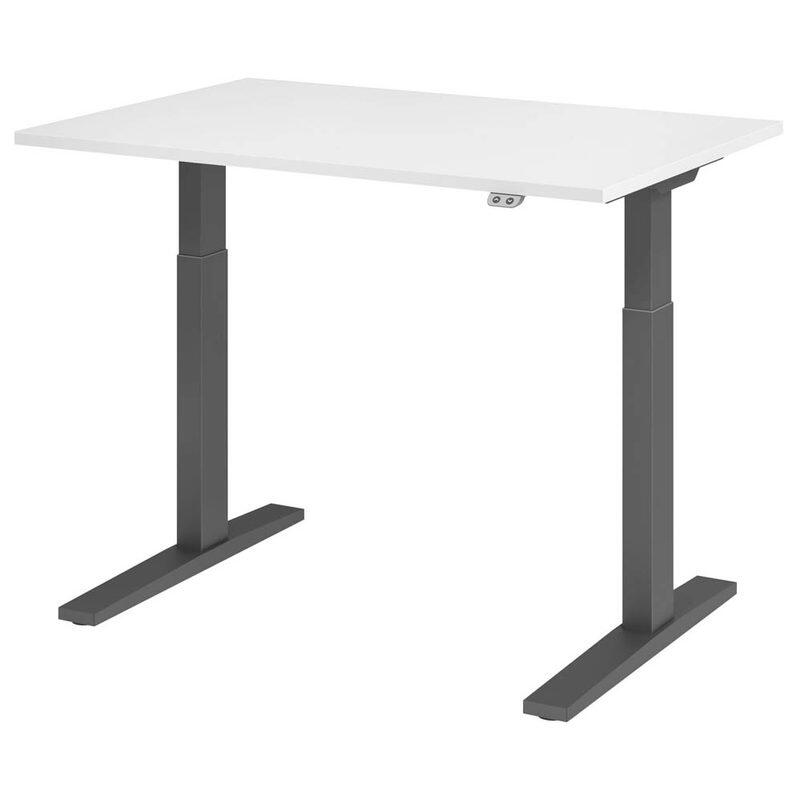 HAMMERBACHER XMKA12 höhenverstellbarer Schreibtisch 70,0 - 120,0 cm - elektrisch weiß / grafit